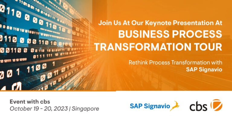 SAP Signavio Business Process Transformation Tour Singapore 2023